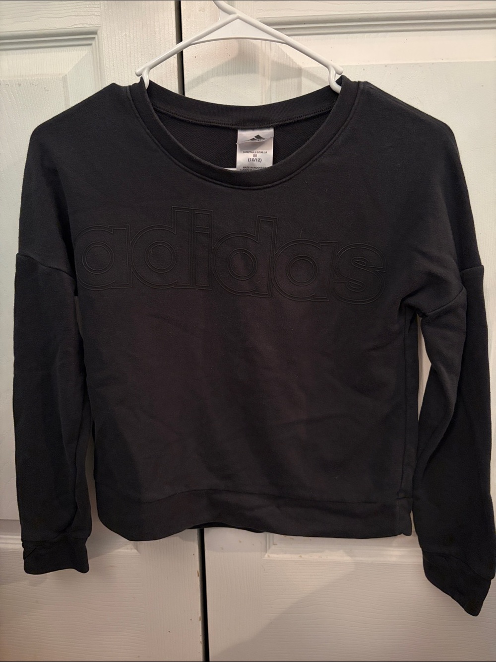 adidas Girls Black Crewneck